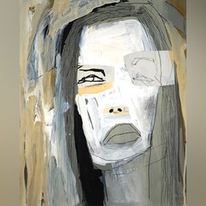Original mixed media art “Unrefined Face #6”